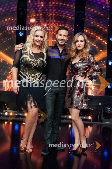  Špela Grošelj, pevka;  Miha Perat, plesalec;  Gorka Berden, igralkaZvezde plešejo 2019, osma oddaja