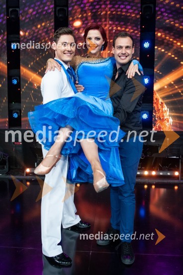  Arnej Ivkovič, plesalec;  Tanja Žagar, pevka;  Dejan Vunjak, glasbenikZvezde plešejo 2019, osma oddaja