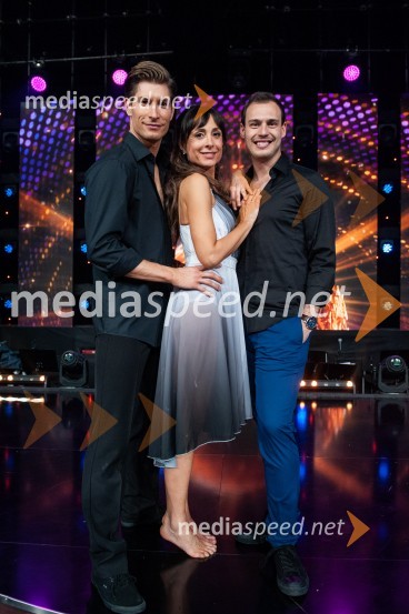  Miha Vodičar, plesalec;  Tina Gorenjak, igralka;  Dejan Vunjak, glasbenikZvezde plešejo 2019, osma oddaja