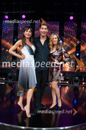  Tina Gorenjak, igralka;  Miha Vodičar, plesalec;  Gorka Berden, igralkaZvezde plešejo 2019, osma oddaja