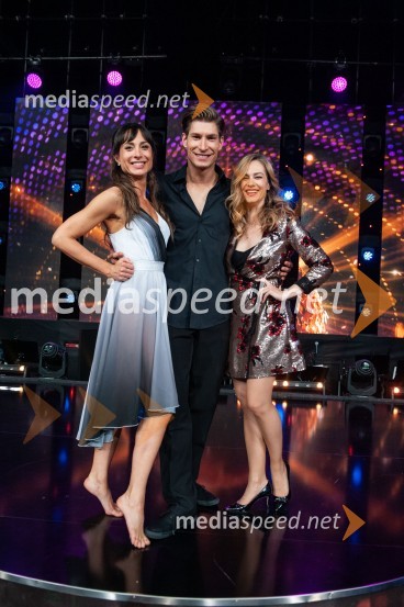  Tina Gorenjak, igralka;  Miha Vodičar, plesalec;  Gorka Berden, igralkaZvezde plešejo 2019, osma oddaja