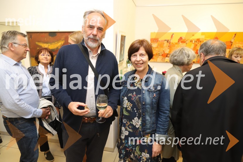  Jože Šubic, akademski slikar;  Bojana Šarkanj, lastnica Galerije HestGalerija Hest, 30 let delovanja