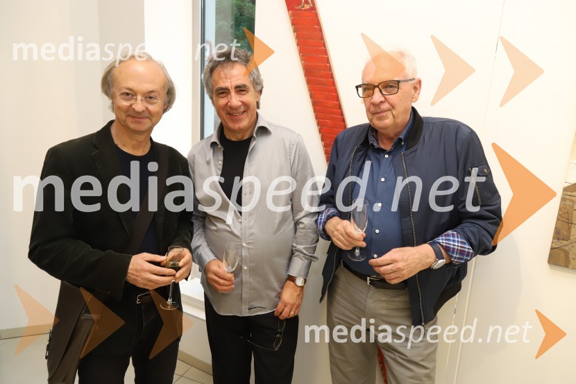 prof. dr. Oto Rimele, slikar;  Danilo Karba, nekdanji bobnar skupine Čedežna polja in Atlantis;  ... Galerija Hest, 30 let delovanja