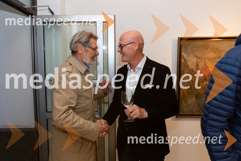 dr.  Ferdinand Šerbelj, muzejski svetnik;  Emil Šarkanj, lastnik Galerije Hest, nekdanji predsednik Rotary kluba MariborGalerija Hest, 30 let delovanja tudi v Ljubljani