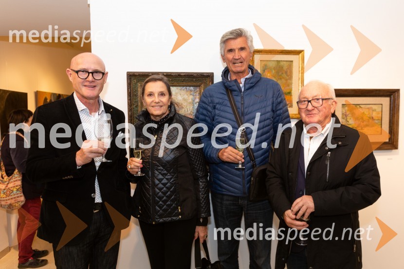 Emil Šarkanj, lastnik Galerije Hest, nekdanji predsednik Rotary kluba Maribor;  Vojka Macura;  Marko Macura;  Boštjan Pirc, galeristGalerija Hest, 30 let delovanja tudi v Ljubljani
