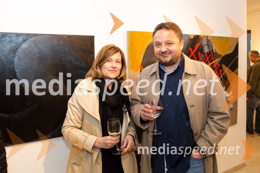  Maja Drozg;  Tomaž Drozg, direktor Adria Media Ljubljana d.o.o.Galerija Hest, 30 let delovanja tudi v Ljubljani