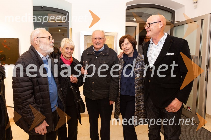  Emerik Bernard, slikar;  Milena Usenik, slikarka; dr. Dušan Ferluga;  Bojana Šarkanj, lastnica Galerije Hest;  Emil Šarkanj, lastnik Galerije Hest, nekdanji predsednik Rotary kluba MariborGalerija Hest, 30 let delovanja tudi v Ljubljani