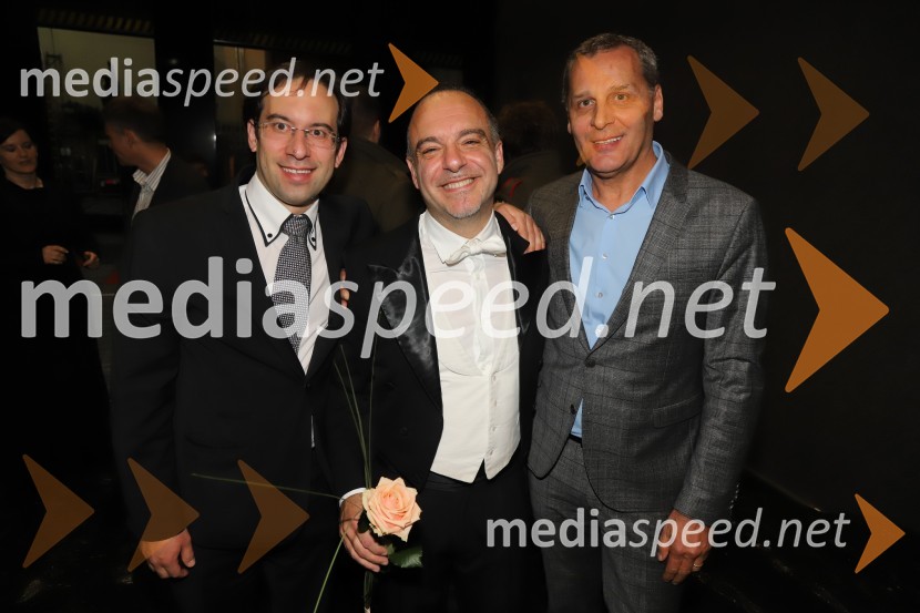  Simon Krečič, umetniški in glasbeni direktor Opere SNG Maribor;  Gianluca Martinenghi, dirigent;  Danilo Rošker, direktor SNG MariborFaust, premiera opere SNG Maribor