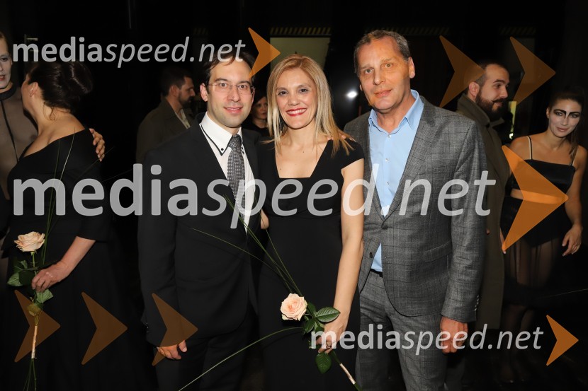  Simon Krečič, umetniški in glasbeni direktor Opere SNG Maribor;  Daniela Zedda, asistentka režiserja;  Danilo Rošker, direktor SNG MariborFaust, premiera opere SNG Maribor