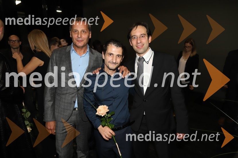  Danilo Rošker, direktor SNG Maribor;  Juan Guillermo Nova, scenograf;  Simon Krečič, umetniški in glasbeni direktor Opere SNG MariborFaust, premiera opere SNG Maribor