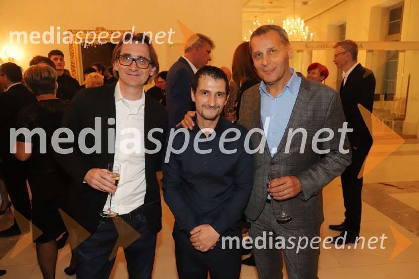  Aleksandar  Popovski, režiser, umetniški direktor Drame SNG Maribor;  Juan Guillermo Nova, scenograf;  Danilo Rošker, direktor SNG MariborFaust, premiera opere SNG Maribor