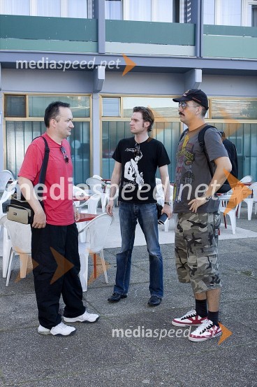 Arminio Grgić, Tom Mes, urednik midnighteye.com, pisec knjig in Velimir Grgić
Grossmanov festival filma in vina, 3. dan