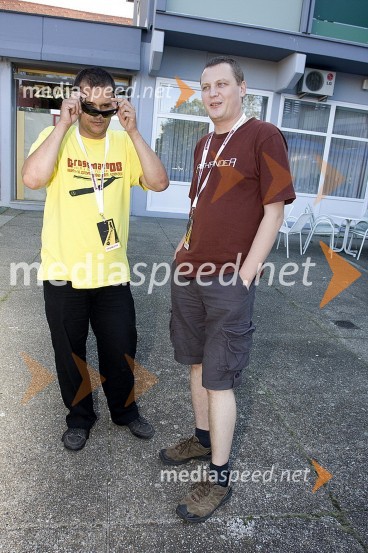 Marko Mehtsun, oblikovanje in Alin Ludu Dumbrava, novinarGrossmanov festival filma in vina, 3. dan