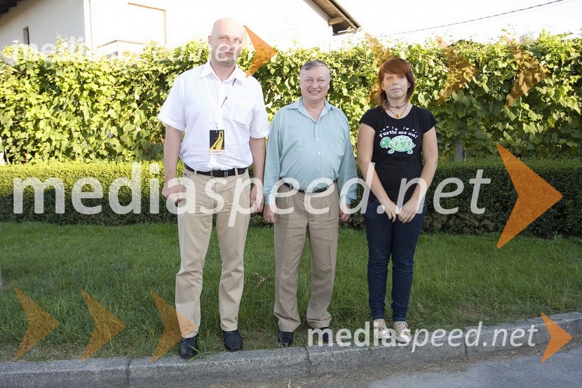 Robert Kljajić, organizator, Anatoly Karpov, svetovni šahovski prvak  in ...Grossmanov festival filma in vina, 3. dan
