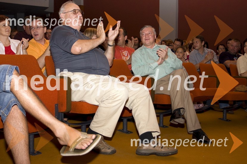 Kemal Osmanovič, velemojster v šahu in Anatoly Karpov, svetovni šahovski prvakGrossmanov festival filma in vina, 3. dan