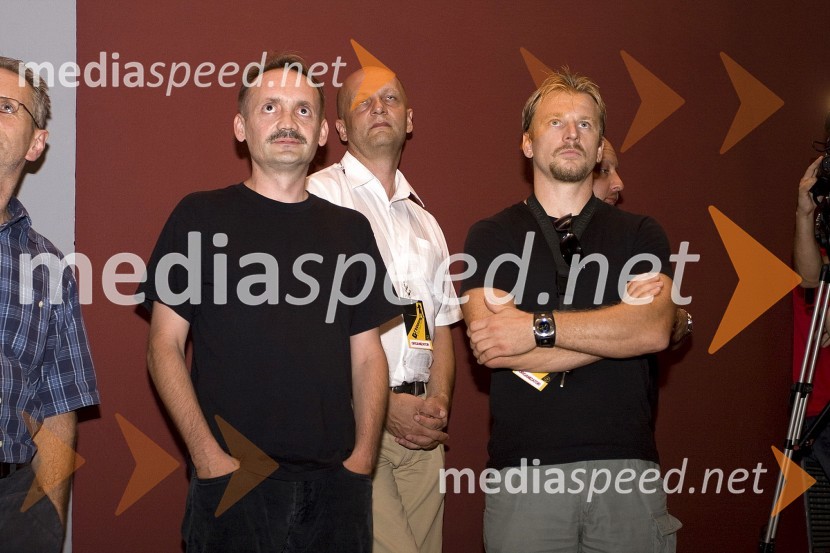 Ludvik Bagari, igralec in Borut Horvat, organizator in nekdanji član skupine Posodi Mi JürjaGrossmanov festival filma in vina, 3. dan