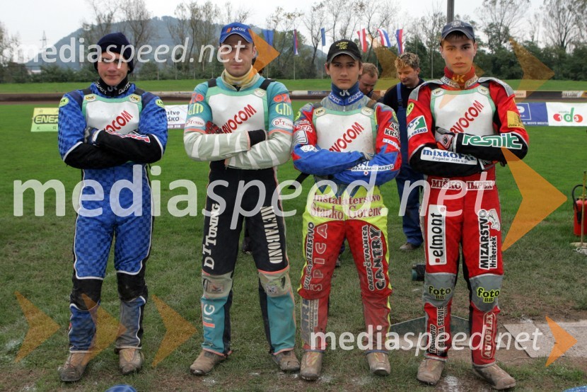 Ekipa AMD Krško: Matija Duh, Denis Štojs, Samo Kukovica in Davor VolkSPEEDWAY, 4. dirka DP ekip