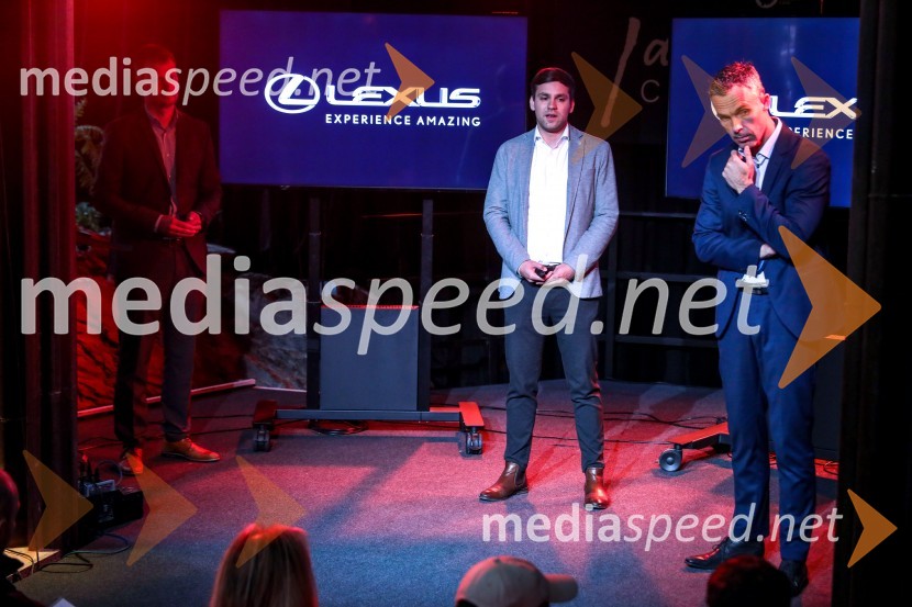  Primož Anžlin, inštruktor za prodajno osebje, Toyota Adria d.o.o.;  Tomaž Šoštar, Lexus Slovenija;  Primož Tiringar, direktor Toyota SlovenijaLexus UX, slovenska predstavitev