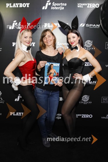  Sara Oblak Rolih, model;  ... ;  Neža Tavčar, make-up artist, modelPlayboy zabava 2019