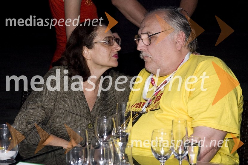 Slobodan Šijan, srbski režiser s soprogo NarcisoGrossmanov festival filma in vina, 6. dan