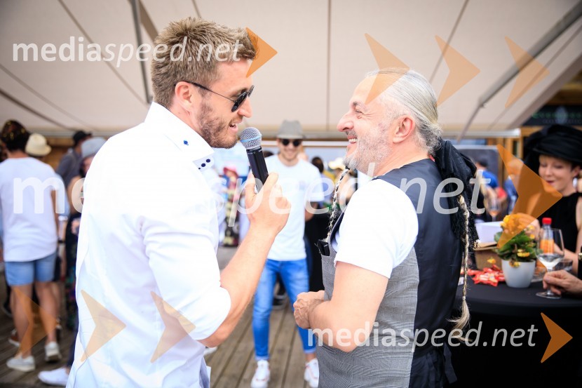  Denis Avdić, voditelj;  Milan Gačanovič - Gacho, modni oblikovalecZvezde pod klobuki 2019
