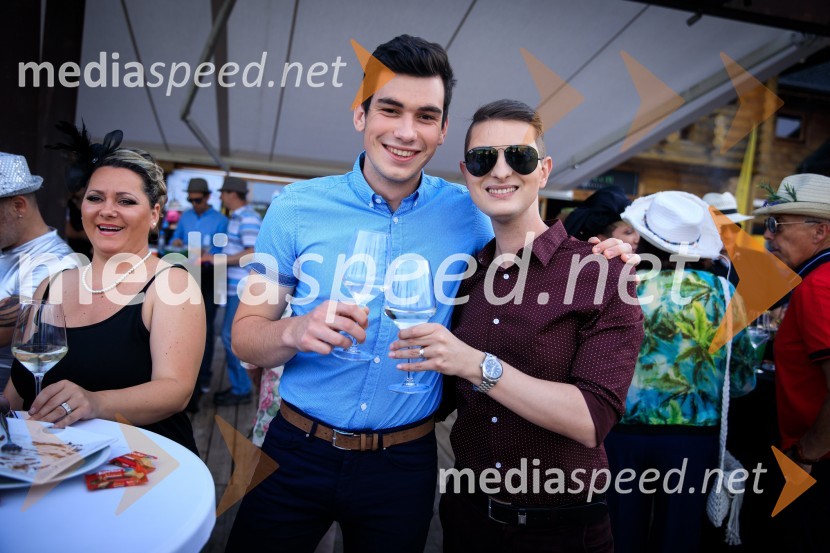  Lučka Kotnik, tekmovalka MasterChef 2019;  Anže Kuplenik, tekmovalec MasterChef 2019;  Damjan Murko, pevecZvezde pod klobuki 2019