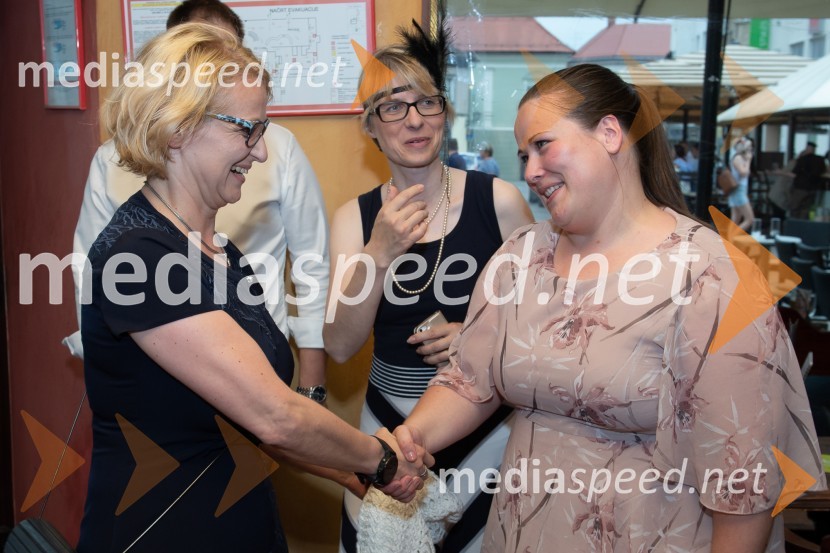  Janja Viher, Zavod za inovativnost in podjetništvo;  Helena Rošker, vodja referata, VSGT MariborAmbasadorja VSGT sta Jure Dretnik in Žiga Sledič