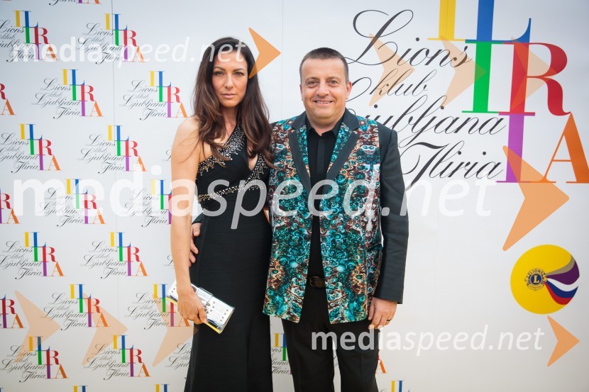  Marusha Pečečnik, vodja marketinga, Interblock d.d.;  Joc Pečečnik, poslovnežKresna noč 2019, dobrodelna prireditev Lions kluba Ljubljana