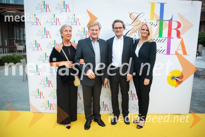  Beatrix Wienerroither;  Friedrich Wienerroither	;  Martin Wienerroither, generalni direktor Porsche Slovenija;  Sanja StanićKresna noč 2019, dobrodelna prireditev Lions kluba Ljubljana