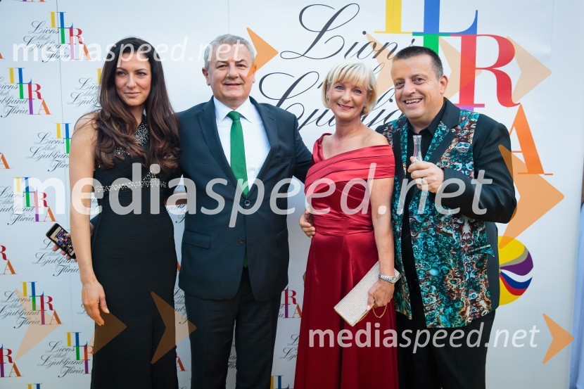  Marusha Pečečnik, vodja marketinga, Interblock d.d.;  ... ;  Sonja Poljanšek Škrabec, lastnica Welness centra Sunny;  Joc Pečečnik, poslovnežKresna noč 2019, dobrodelna prireditev Lions kluba Ljubljana