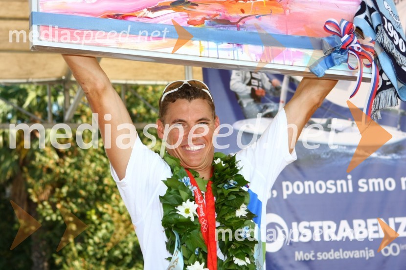 Vasilij Žbogar, olimpijski jadralecSprejem Vasilija Žbogarja v Izoli