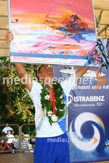 Vasilij Žbogar, olimpijski jadralecSprejem Vasilija Žbogarja v Izoli