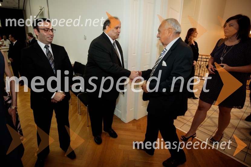  Osama Rihan, namestnik veleposlanika Arabske republike Egipt;  Youssef Diaeldin Mekkawy, veleposlanik Arabske republike Egipt;  Samir Amarin, častni generalni konzul Jordanije;  Leila AmarinEgiptovski nacionalni dan, praznovanje in sprejem egiptovskega veleposlanika