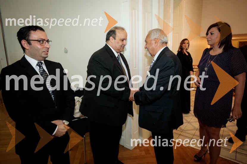  Osama Rihan, namestnik veleposlanika Arabske republike Egipt;  Youssef Diaeldin Mekkawy, veleposlanik Arabske republike Egipt;  Samir Amarin, častni generalni konzul Jordanije;  Leila AmarinEgiptovski nacionalni dan, praznovanje in sprejem egiptovskega veleposlanika