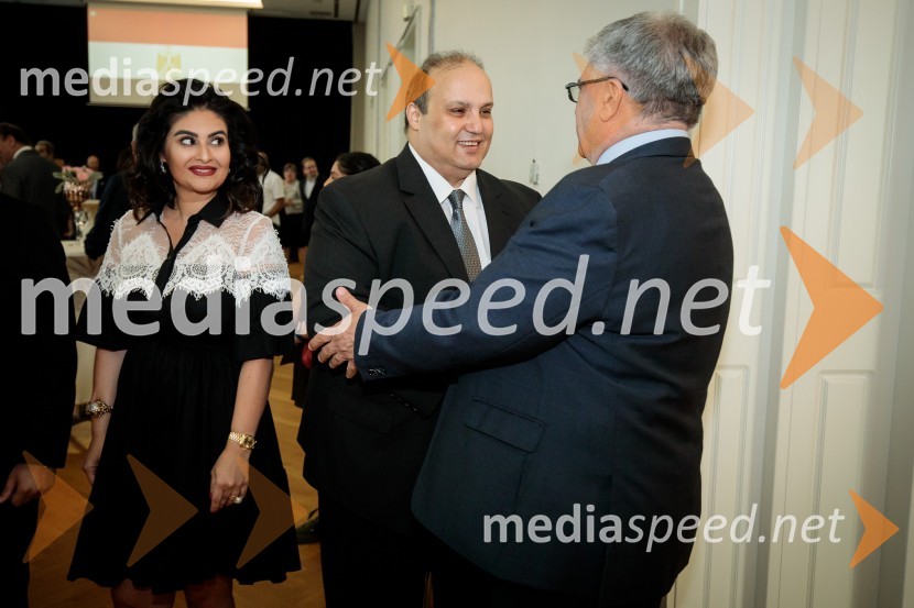  Sherin Barakat;  Youssef Diaeldin Mekkawy, veleposlanik Arabske republike Egipt;  ... Egiptovski nacionalni dan, praznovanje in sprejem egiptovskega veleposlanika