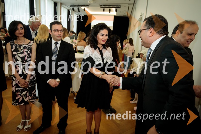  Nermeen Sayed;  Osama Rihan, namestnik veleposlanika Arabske republike Egipt;  Sherin Barakat;  ... ;  Youssef Diaeldin Mekkawy, veleposlanik Arabske republike EgiptEgiptovski nacionalni dan, praznovanje in sprejem egiptovskega veleposlanika