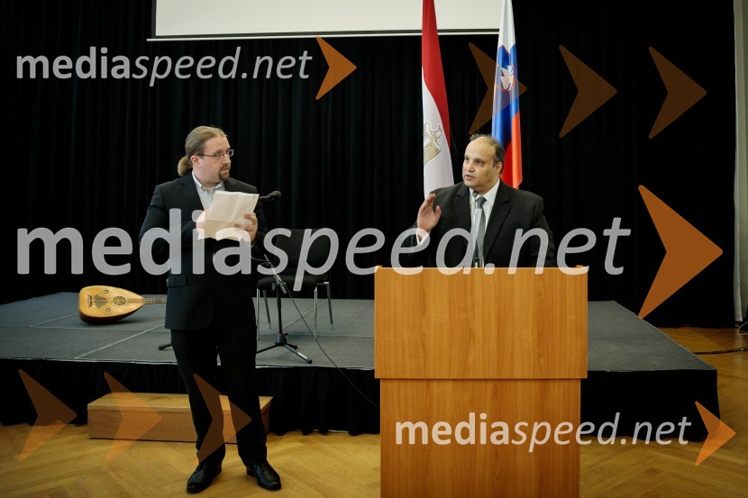  Ugo Sambi, tajnik, veleposlaništvo Arabske republike Egipt;  Youssef Diaeldin Mekkawy, veleposlanik Arabske republike EgiptEgiptovski nacionalni dan, praznovanje in sprejem egiptovskega veleposlanika
