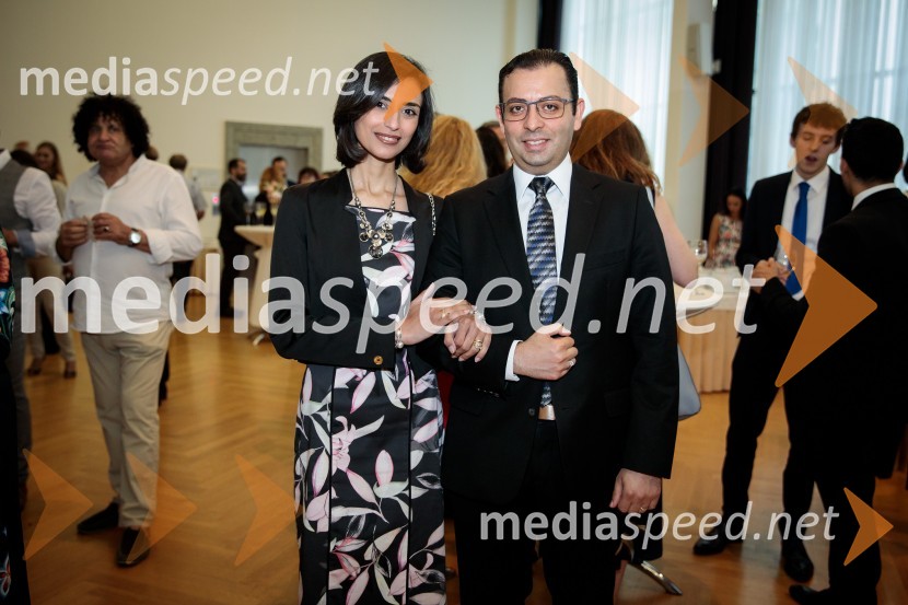  Nermeen Sayed;  Osama Rihan, namestnik veleposlanika Arabske republike EgiptEgiptovski nacionalni dan, praznovanje in sprejem egiptovskega veleposlanika
