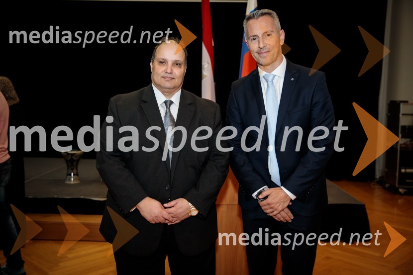  Youssef Diaeldin Mekkawy, veleposlanik Arabske republike Egipt;  Esad Čeman, Stroja Trade d.o.o.Egiptovski nacionalni dan, praznovanje in sprejem egiptovskega veleposlanika