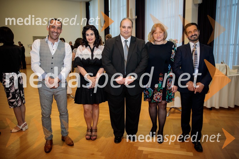  Mahmud Al-khatib, glasbenik;  Sherin Barakat;  Youssef Diaeldin Mekkawy, veleposlanik Arabske republike Egipt;  Marija Al Nawas, dipl. m.s., Stolomoška klinika; univ. dipl. inž. kraj. arh. Arkan Al Nawas, slikarEgiptovski nacionalni dan, praznovanje in sprejem egiptovskega veleposlanika