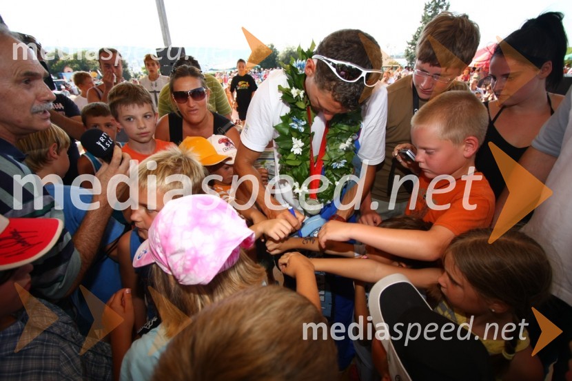 Vasilij Žbogar, olimpijski jadralecSprejem Vasilija Žbogarja v Izoli
