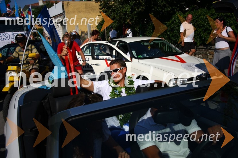 Vasilij Žbogar, olimpijski jadralecSprejem Vasilija Žbogarja v Izoli