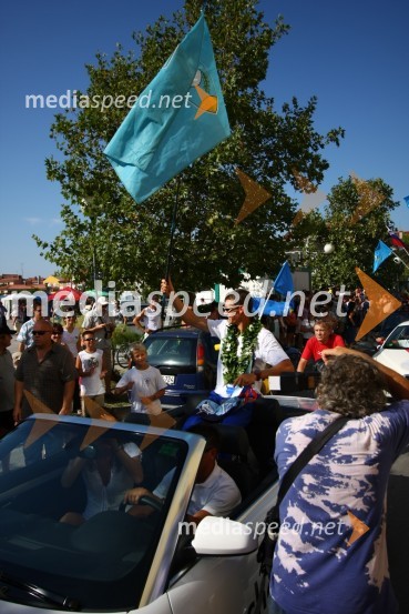 Vasilij Žbogar, olimpijski jadralecSprejem Vasilija Žbogarja v Izoli