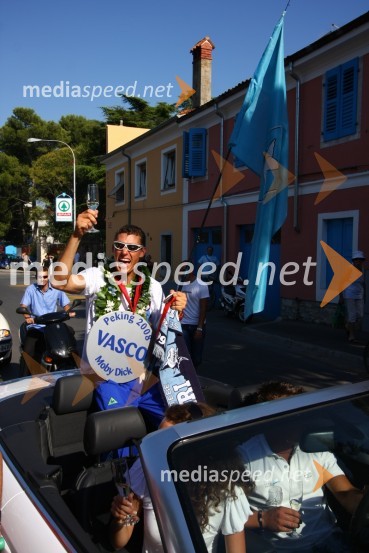 Vasilij Žbogar, olimpijski jadralecSprejem Vasilija Žbogarja v Izoli