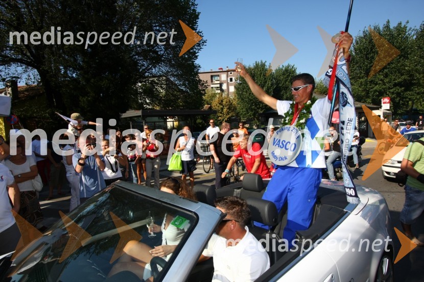 Vasilij Žbogar, olimpijski jadralecSprejem Vasilija Žbogarja v Izoli