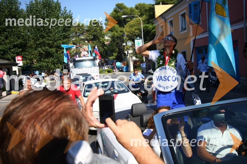 Vasilij Žbogar, olimpijski jadralecSprejem Vasilija Žbogarja v Izoli