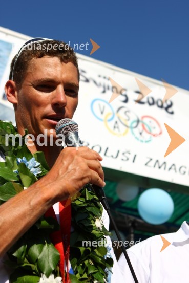 Vasilij Žbogar, olimpijski jadralecSprejem Vasilija Žbogarja v Izoli