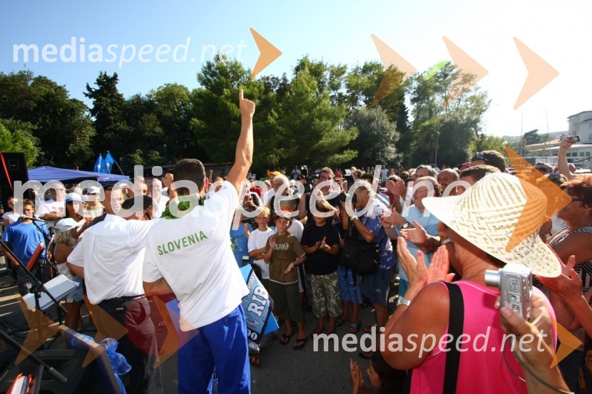 Vasilj Žbogar, olimpijski jadralecSprejem Vasilija Žbogarja v Izoli