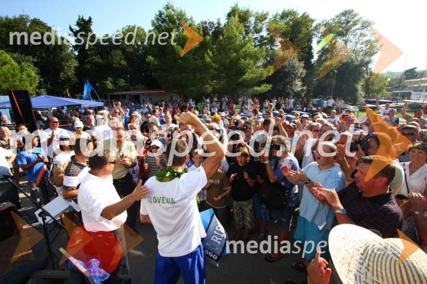 Vasilj Žbogar, olimpijski jadralecSprejem Vasilija Žbogarja v Izoli