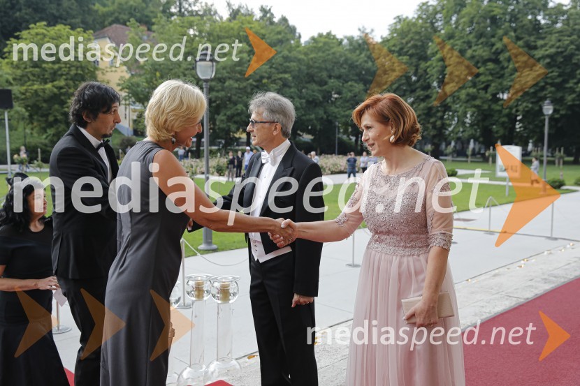  ... ;  ... ;  Franci Križan, organizator Aninega plesa;  Biserka KrižanAnin ples 2019